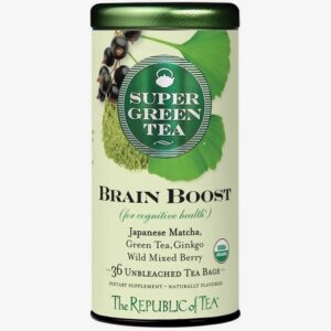 Organic Brain Boost Supergreen Tea Bags by Republic of Tea