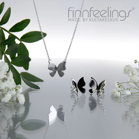 FinnFeelings Butterfly Silver Necklace