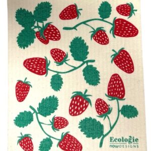 Swedish Sponge Cloth-Strawberries by Ecologie Danica