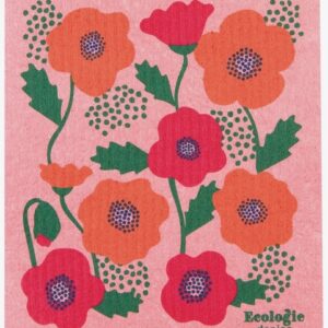 Swedish Sponge Cloth-Poppy by Ecologie Danica
