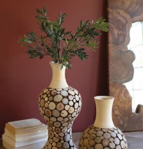 Spliced Wood Bulb Vase by Kala Lou