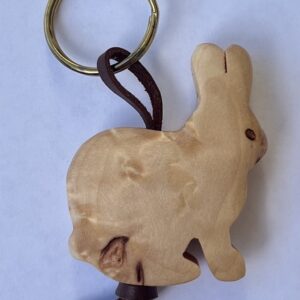 Handmade Birch Burlwood Key Ring